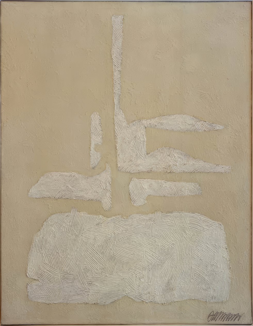 Hani-i-fehér, fésült szálakkal alkotó: Willi Baumeister