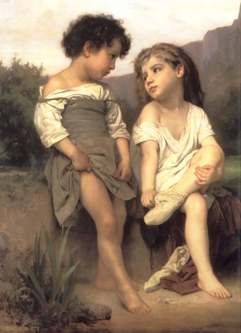 A patak szélén alkotó: William Adolphe Bouguereau