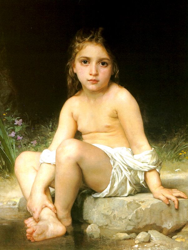 Fürdő gyermek alkotó: William Adolphe Bouguereau