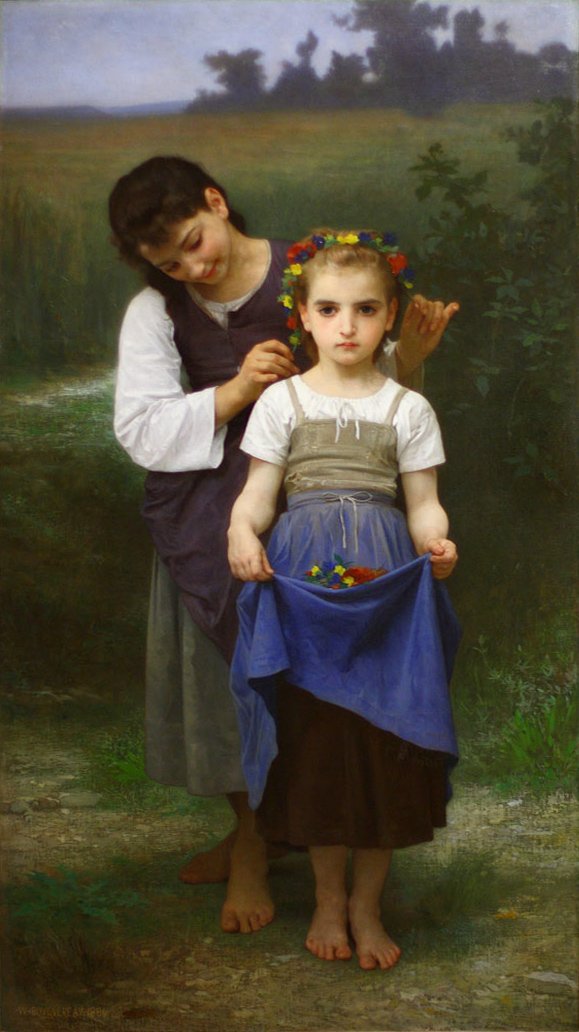 Virágok koronája alkotó: William Adolphe Bouguereau