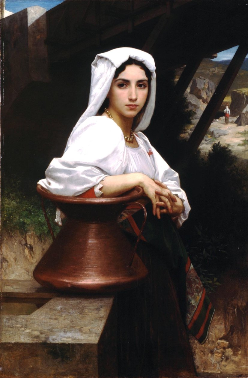 Olasz lány rajzolt vizet alkotó: William Adolphe Bouguereau