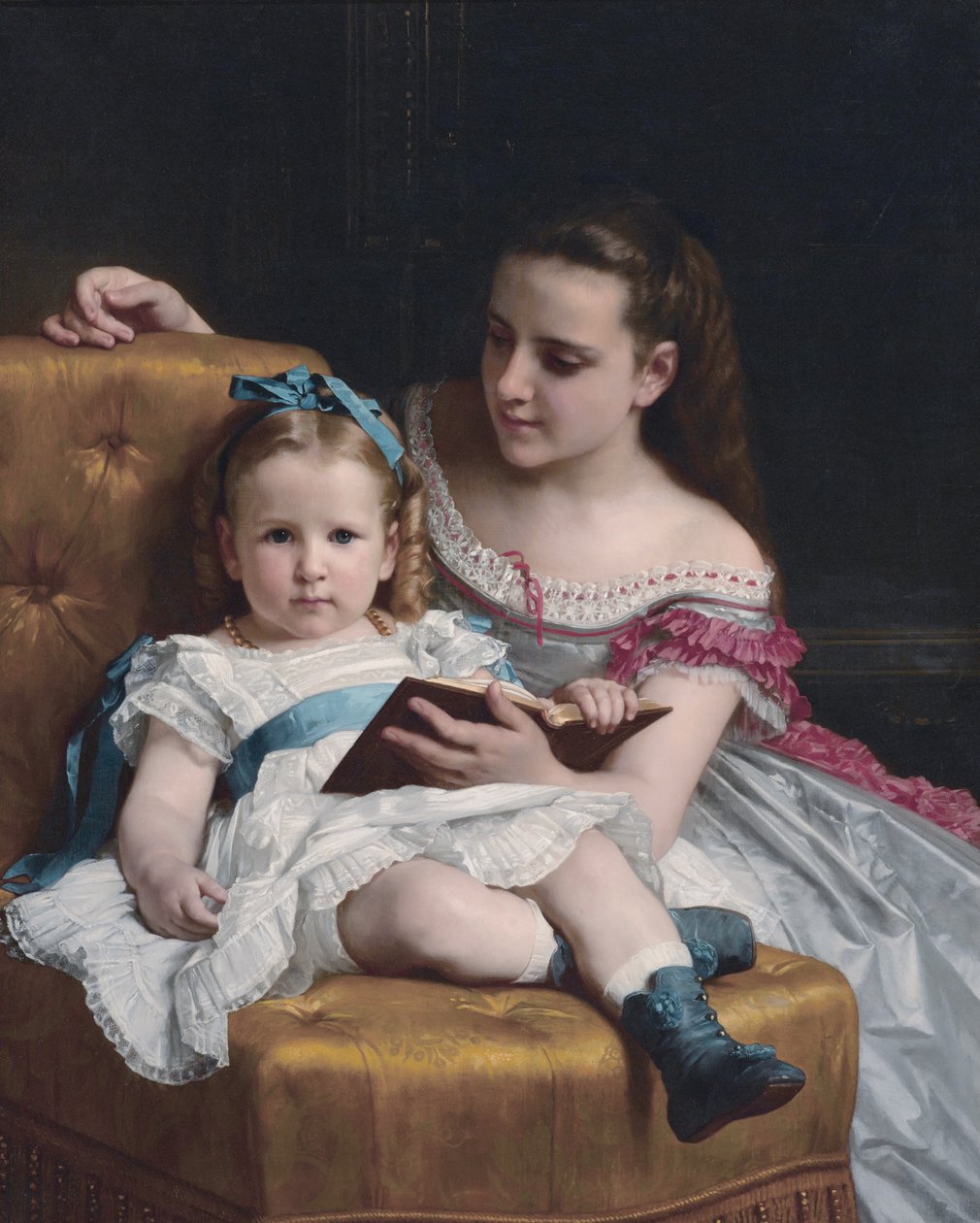 Eva és Frances Johnston portréja alkotó: William Adolphe Bouguereau