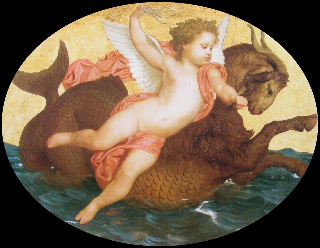 Putto egy tengeri szörnyetegre alkotó: William Adolphe Bouguereau