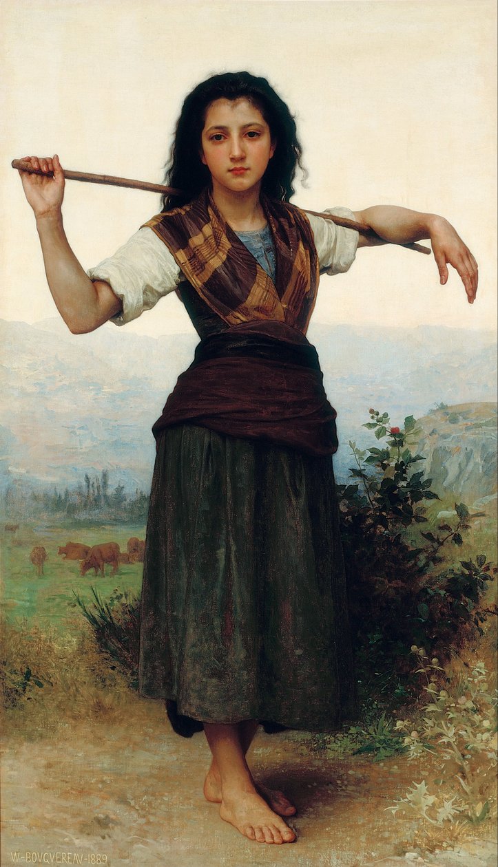 A kis pásztornő alkotó: William Adolphe Bouguereau