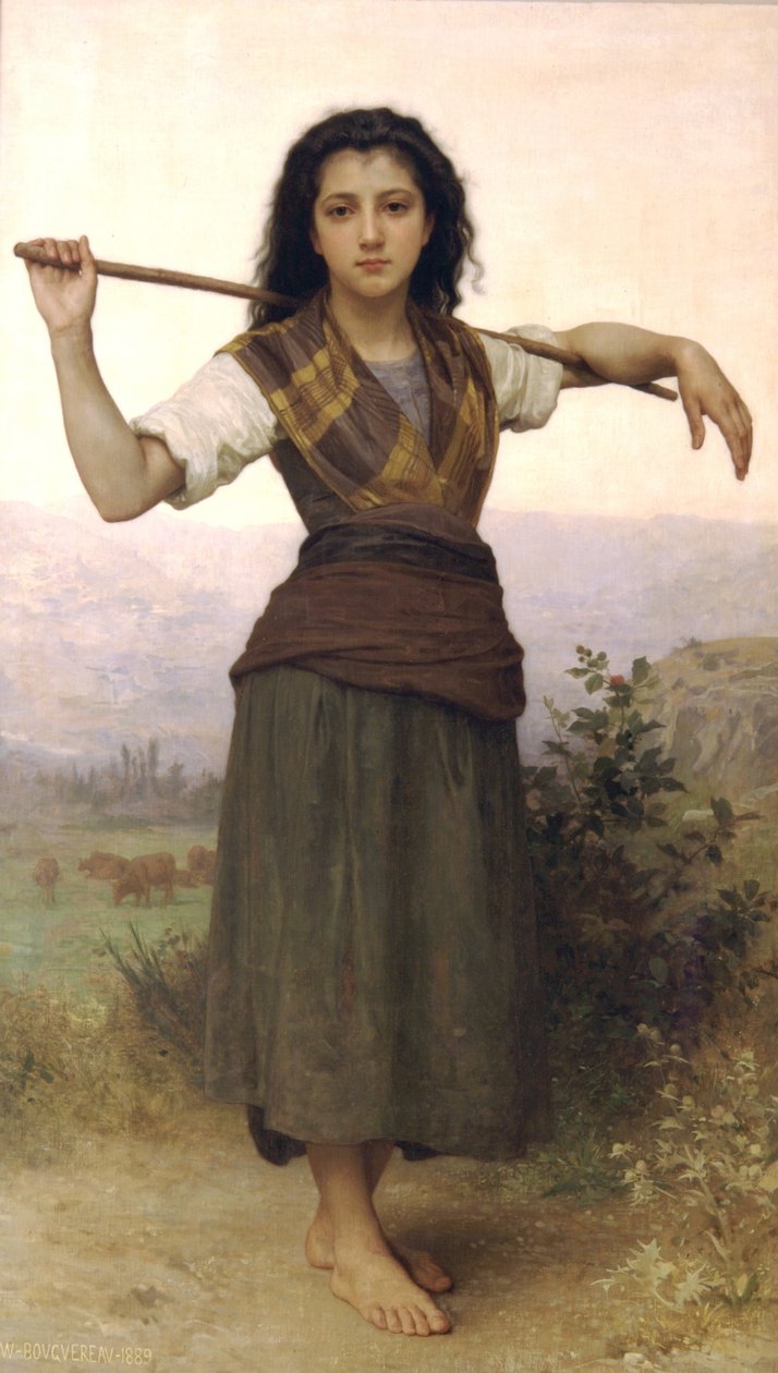 A pásztornő alkotó: William Adolphe Bouguereau