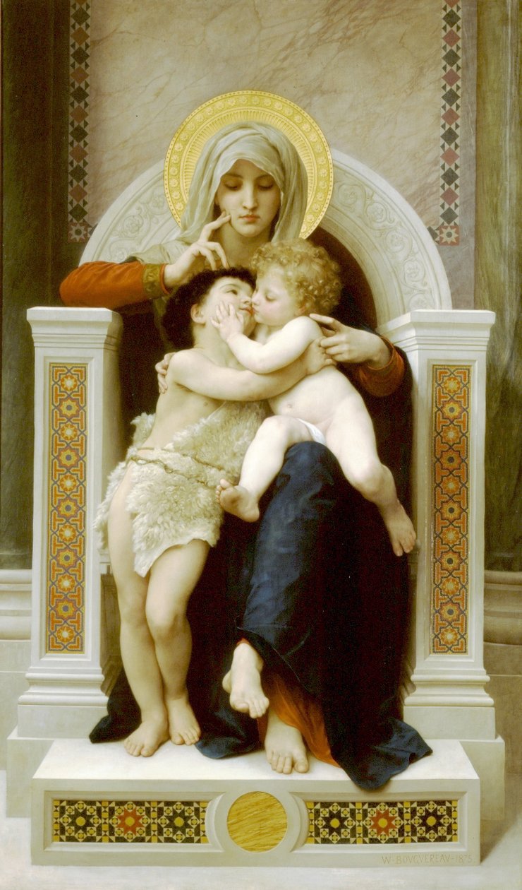 Szűz, Jézus és Keresztelő Szent János alkotó: William Adolphe Bouguereau
