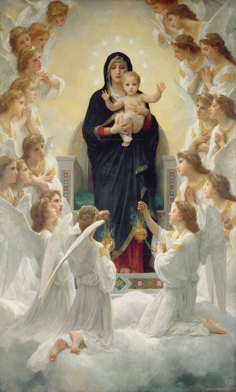A Szűz angyalokkal alkotó: William Adolphe Bouguereau