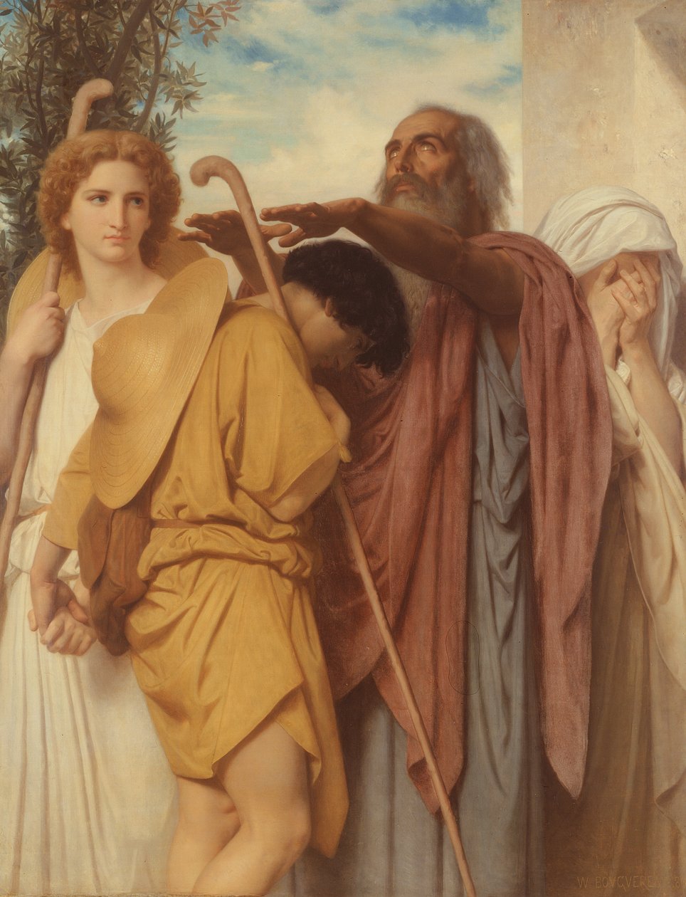 Tóbiás megkapja atyja áldását, 1860 alkotó: William Adolphe Bouguereau