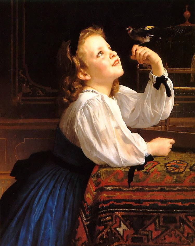 Madártanulmány vezetője alkotó: William Adolphe Bouguereau