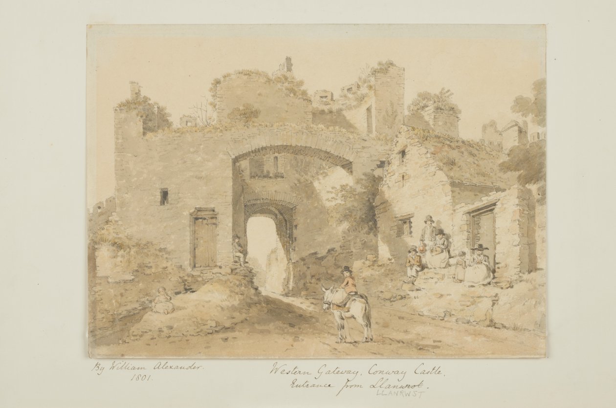 Conway Castle (ceruza és wc papírra) alkotó: William Alexander