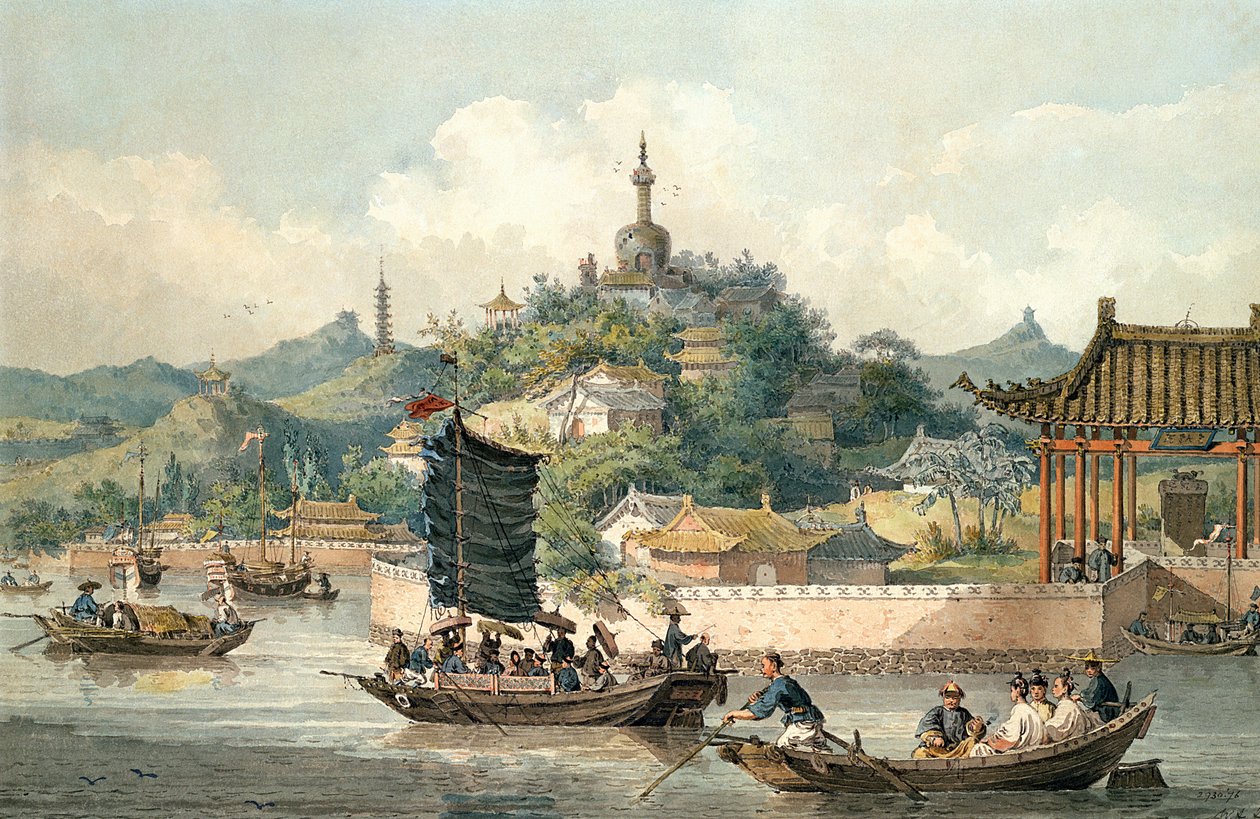 Kínai kertek császára, császári palota, Peking, 1793 alkotó: William Alexander