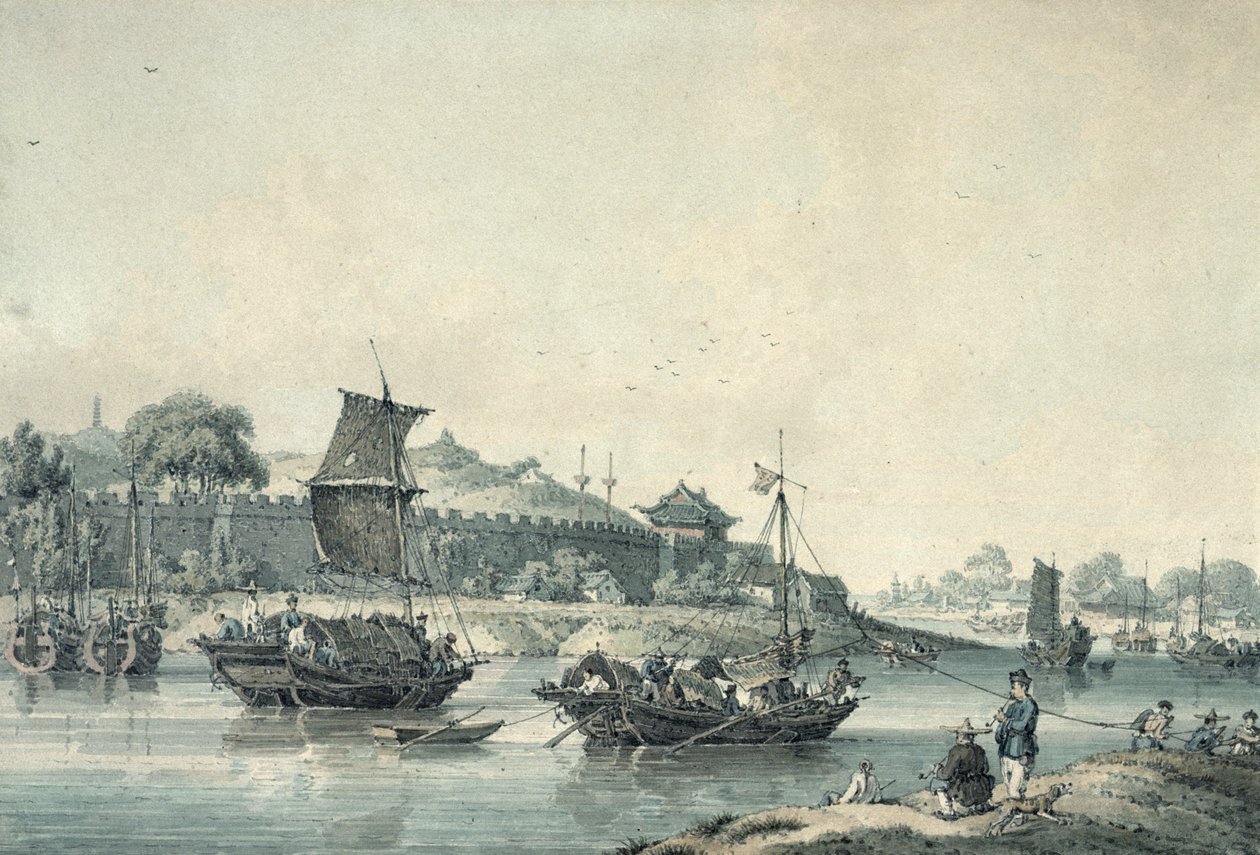 Kína egyik folyóján alkotó: William Alexander