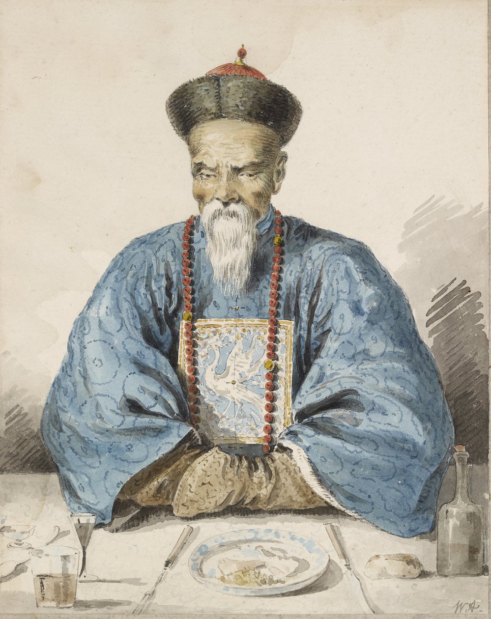 A kantoni négytíz (akvarell grafit felett, papíron) alkotó: William Alexander