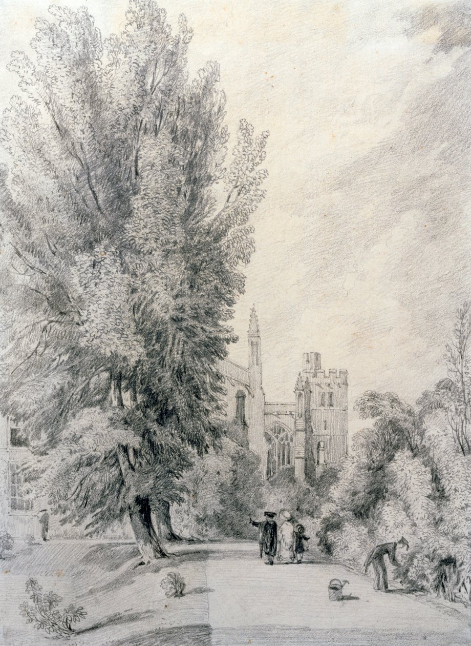 New College Garden, 1821 alkotó: William Alfred Delamotte