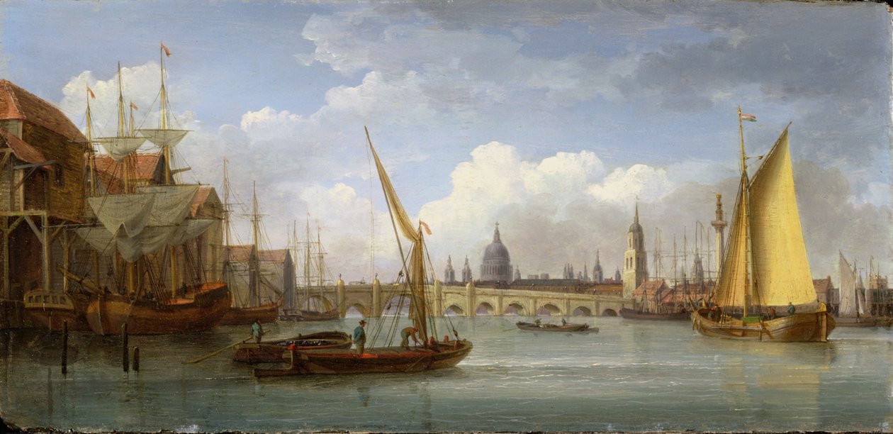 London Bridge, a Szent Pál-székesegyházzal a távolban, 1815 alkotó: William Anderson