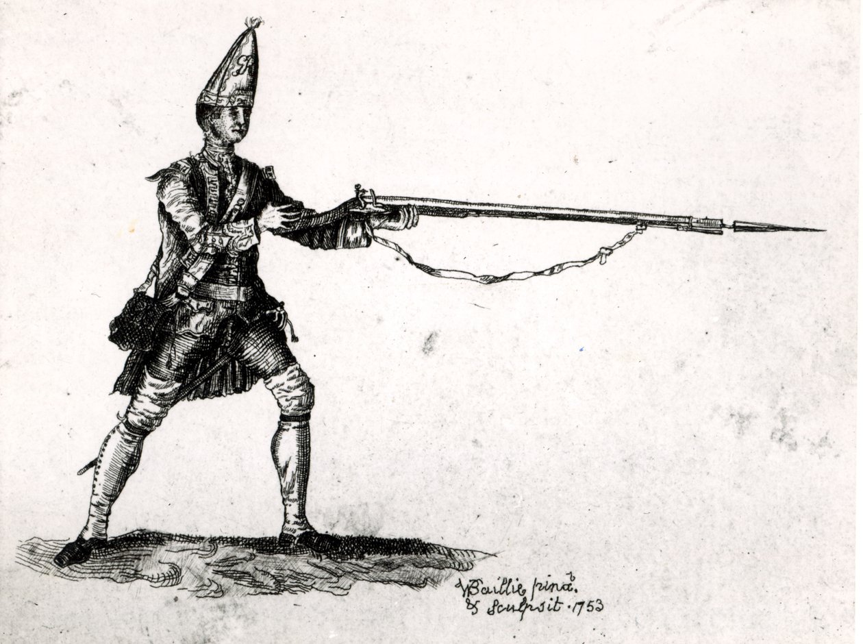 Katonaportré, 1753 alkotó: William Baillie