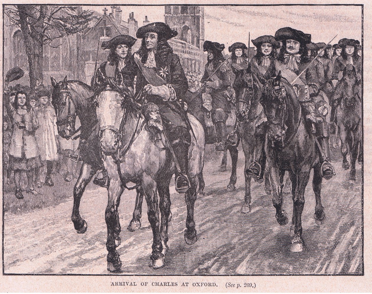 Károly érkezése Oxfordba Kr. u. 1681 alkotó: William Barnes Wollen