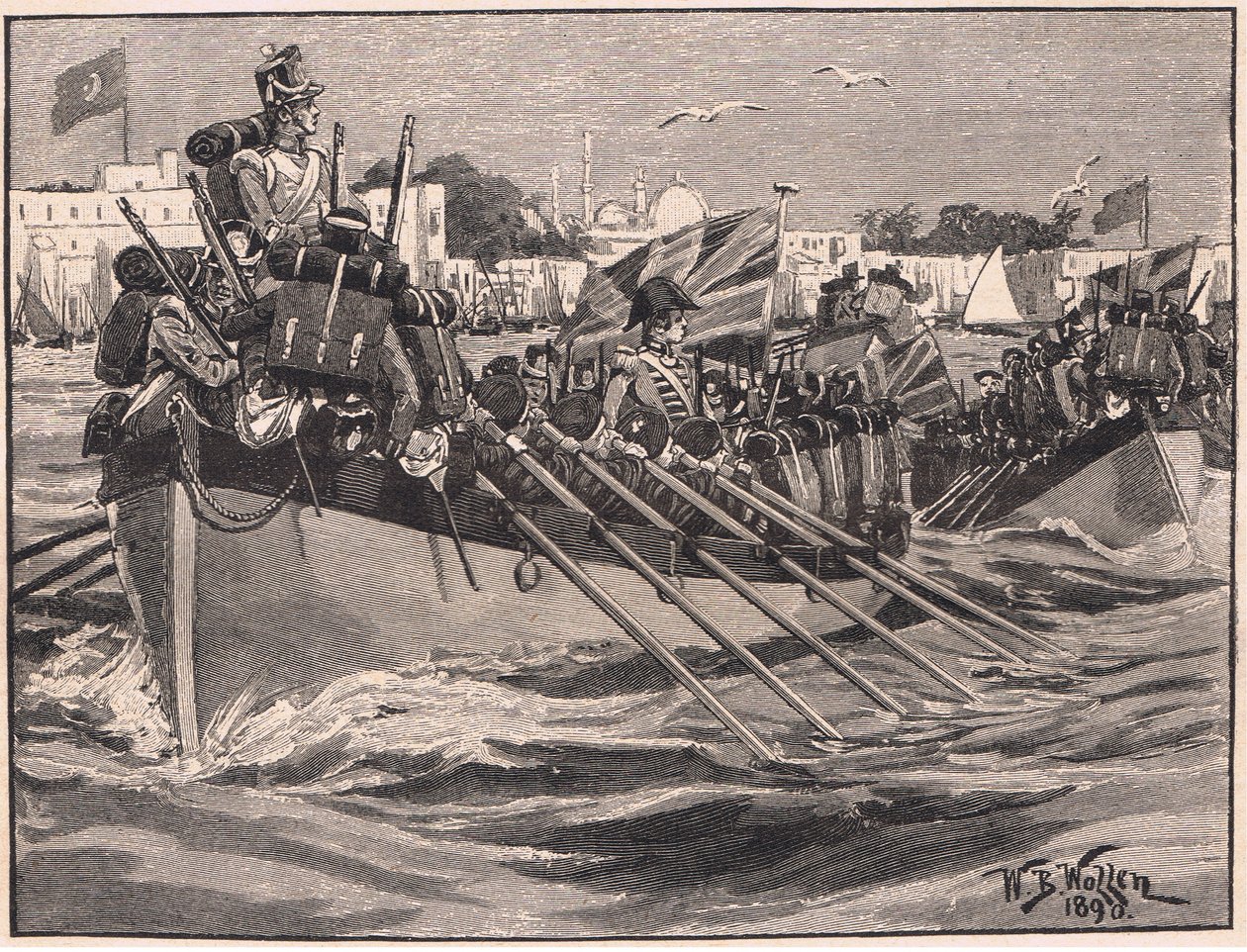 A brit csapatok távozása Alexandriából i.sz. 1807 alkotó: William Barnes Wollen
