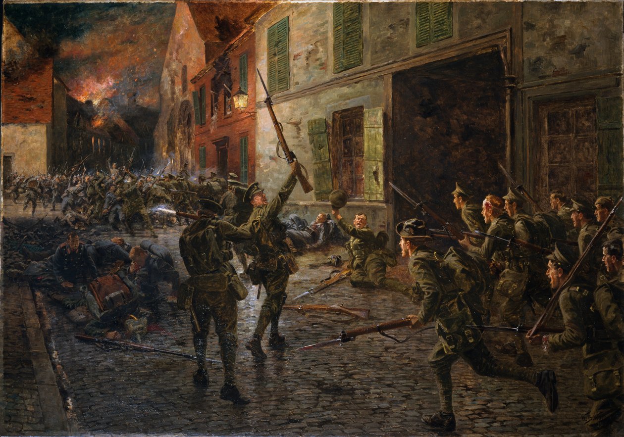 Landrecies, 1914. augusztus 25., 1915 alkotó: William Barnes Wollen