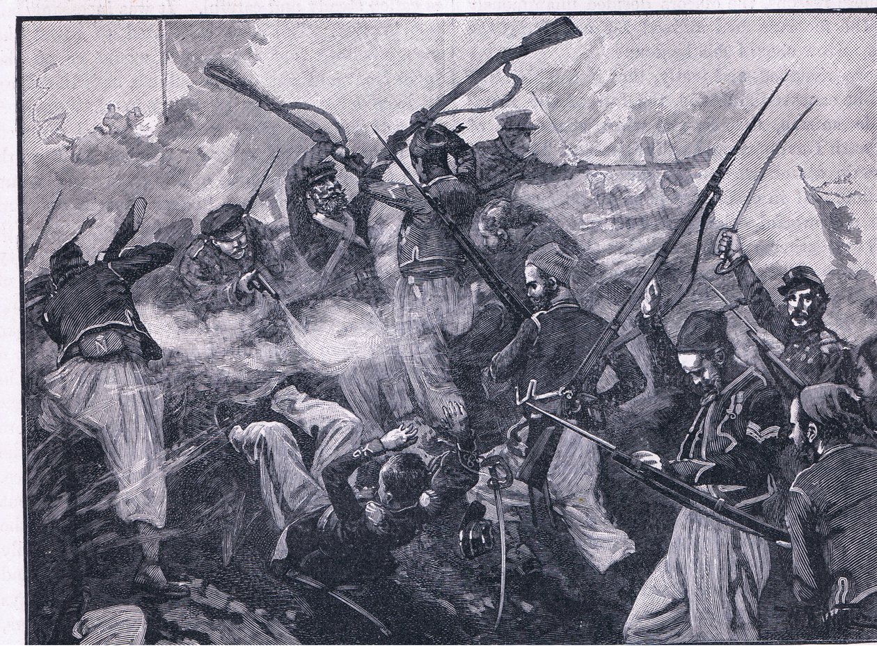 A franciák a Malakoffban 1855 AD alkotó: William Barnes Wollen