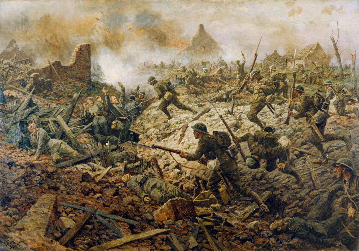 A Pozieres-i területek 1916. július 23-án, 1917. alkotó: William Barnes Wollen