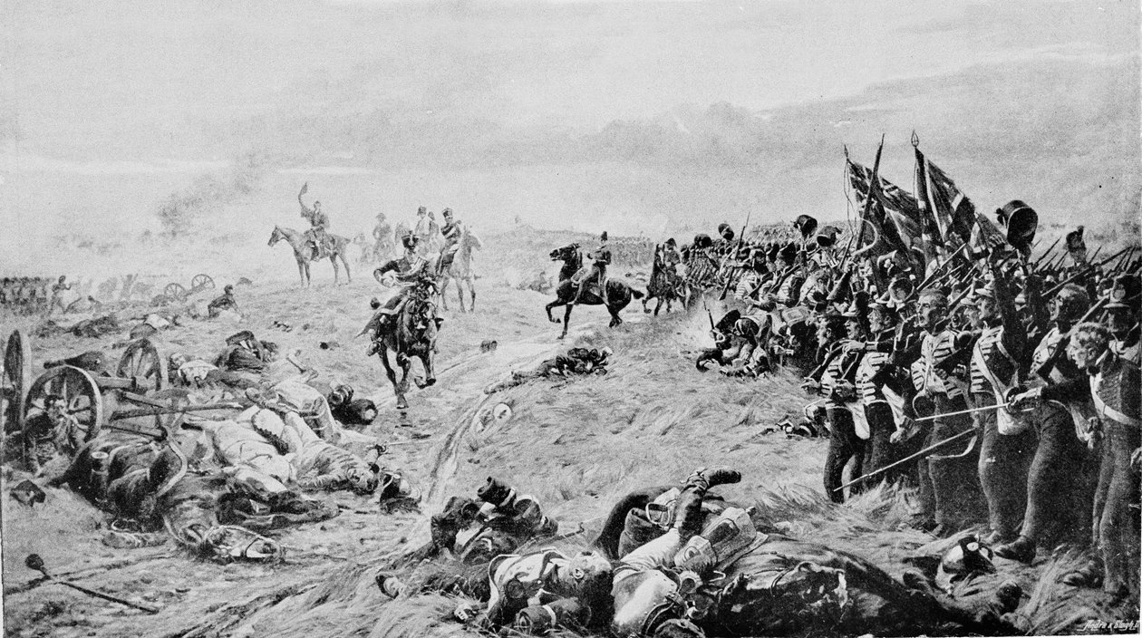 Waterloo: „A vonal haladni fog!”, 1910 körül alkotó: William Barnes Wollen