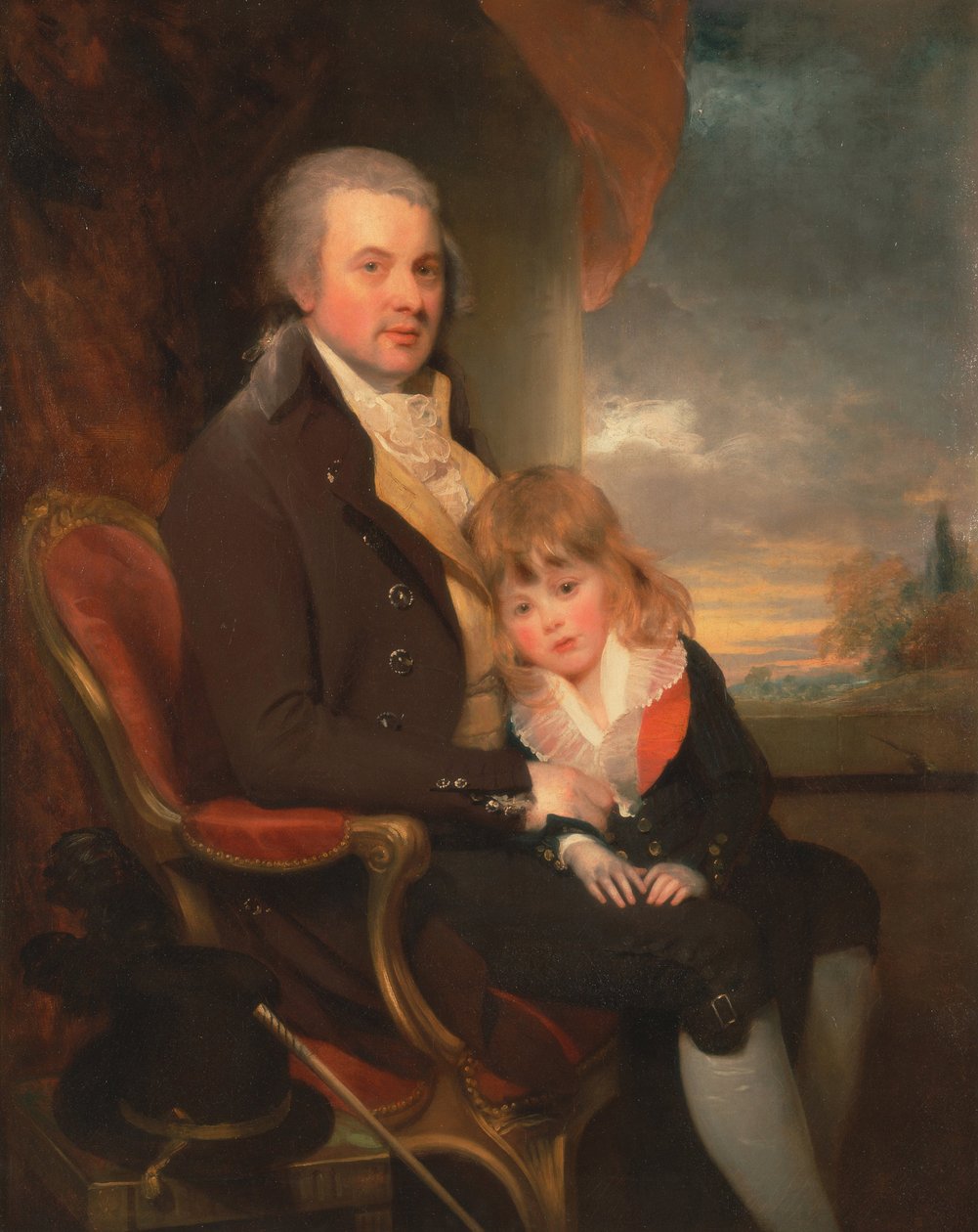 Edward George Lind és fia, Montague alkotó: William Beechey