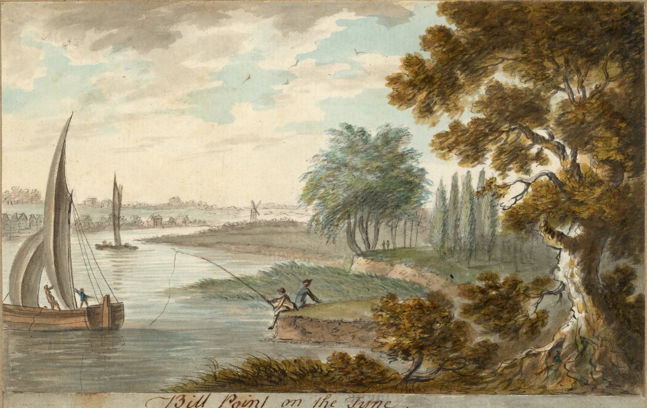 Bill Point on the Tyne (ceruza és akvarell, papír) alkotó: William Beilby