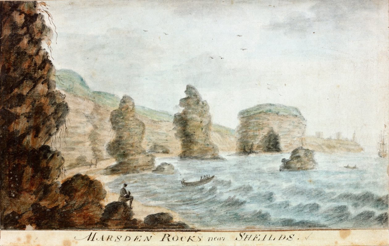 Marsden-sziklák Shields közelében alkotó: William Beilby