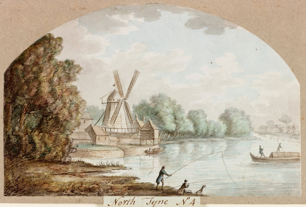 North Tyne No. 4 (ceruza és akvarell papíron) alkotó: William Beilby