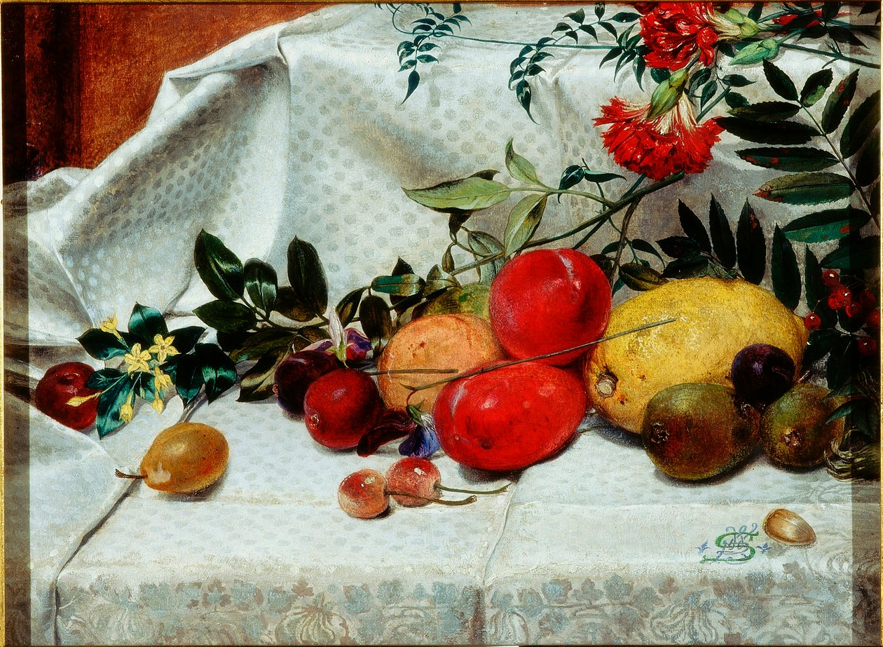 Tanulmány a virágokról és a gyümölcsökről, 1860 alkotó: William Bell Scott