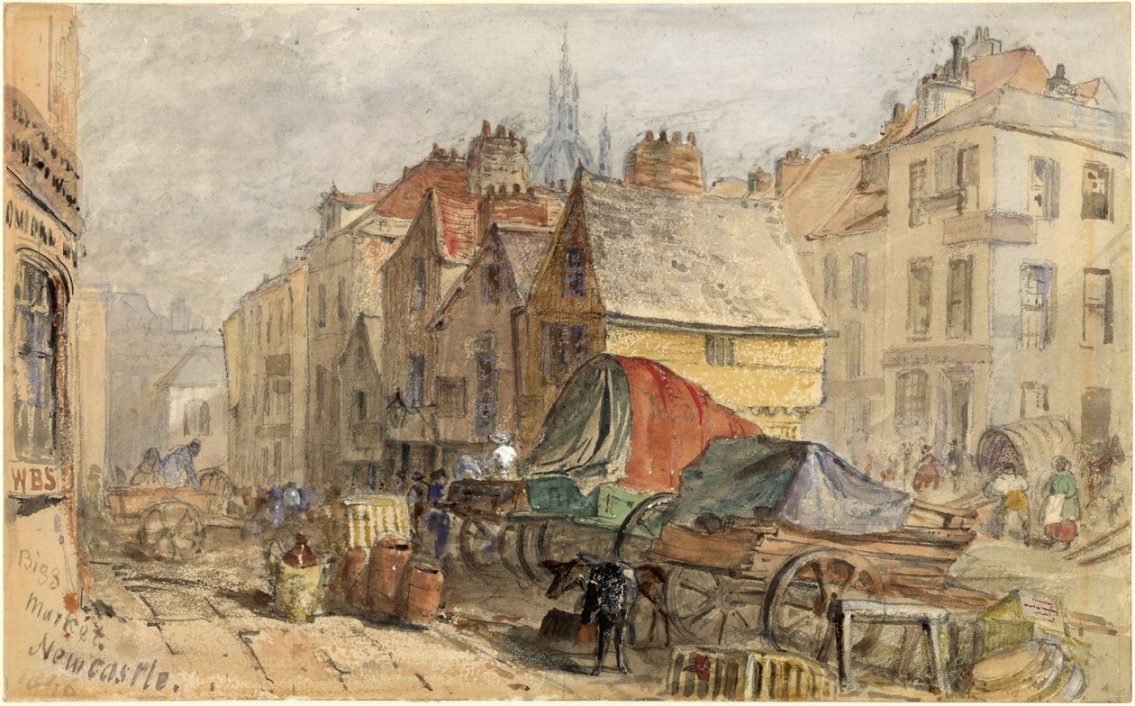 A Bigg Market, Newcastle upon Tyne alkotó: William Bell Scott