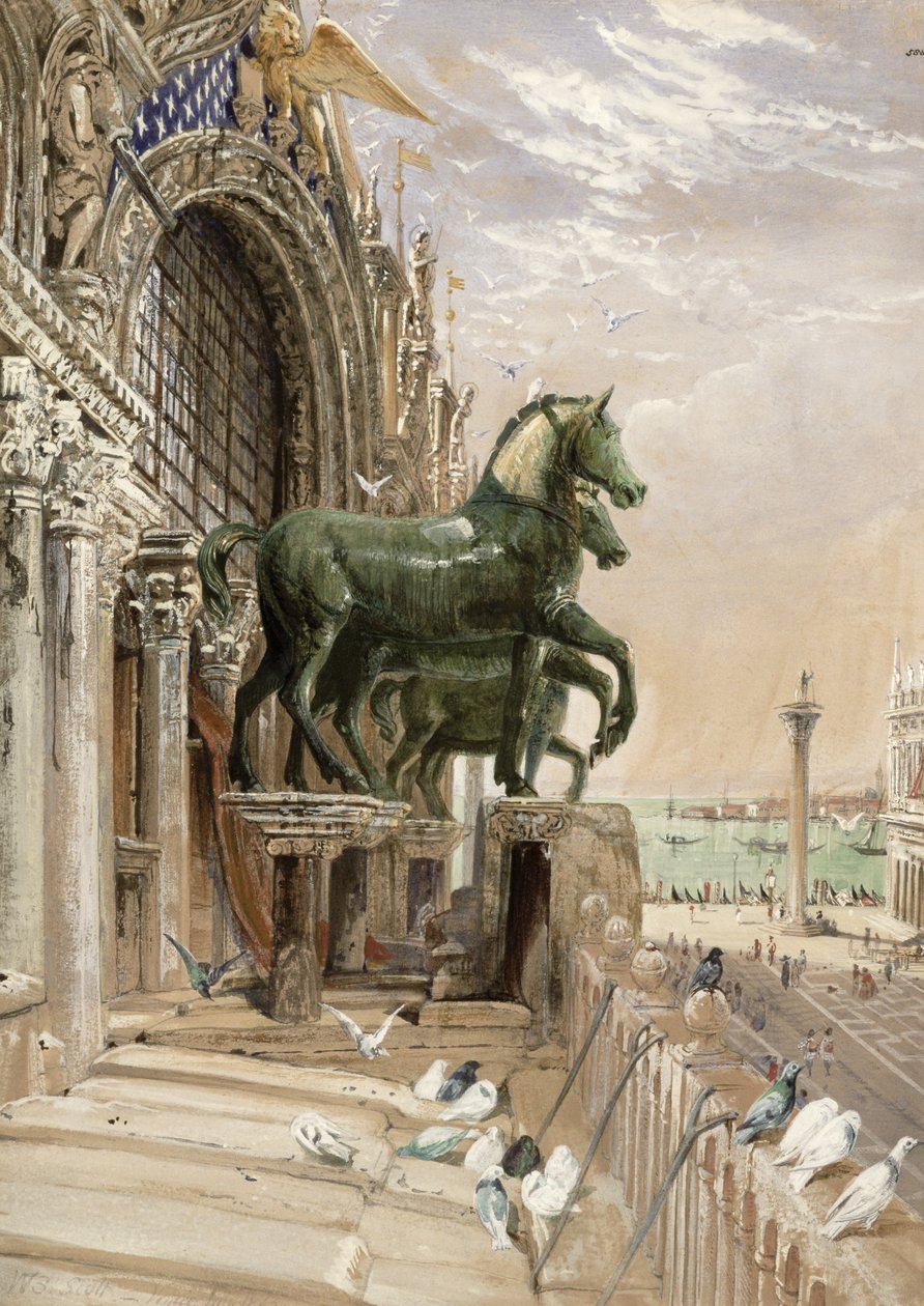 A Szent Márk-templom homlokzatának felső része, 1862 alkotó: William Bell Scott
