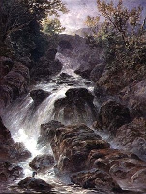 Híd és vízesés Capel Curig közelében alkotó: William James Bennett