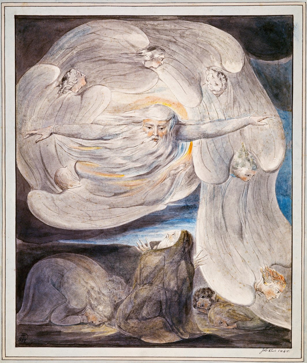 Jób Bevallja Istennek a feltételezését alkotó: William Blake