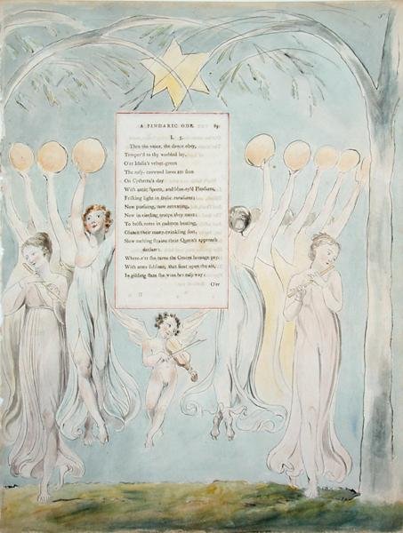 A Pindaric Ode a Thomas Gray verseiből, 1797-98 között (wc és fekete tinta a papíron) alkotó: William Blake