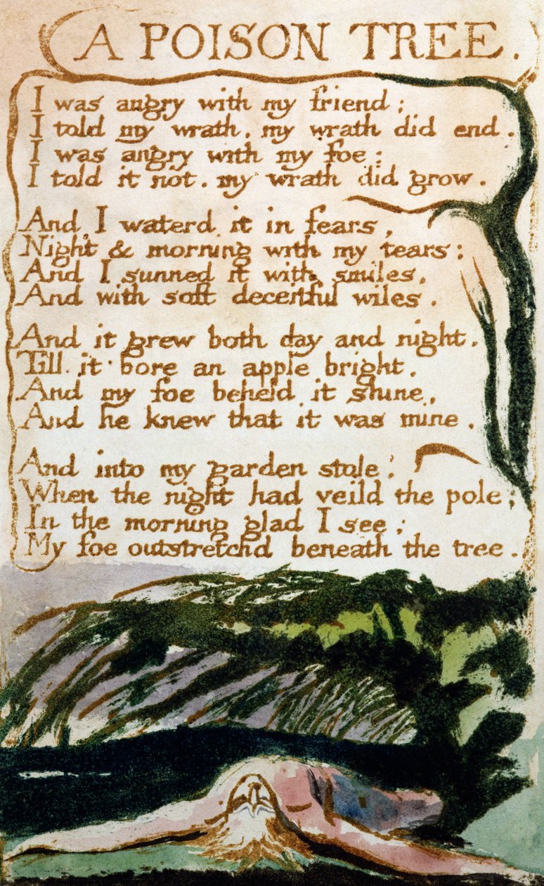 A Poison Tree, a Songs of Experience-ból alkotó: William Blake