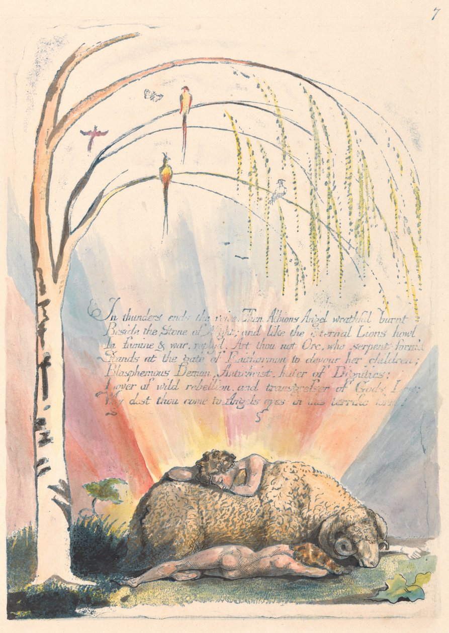 Amerika. Egy prófécia, 9. lemez, alkotó: William Blake