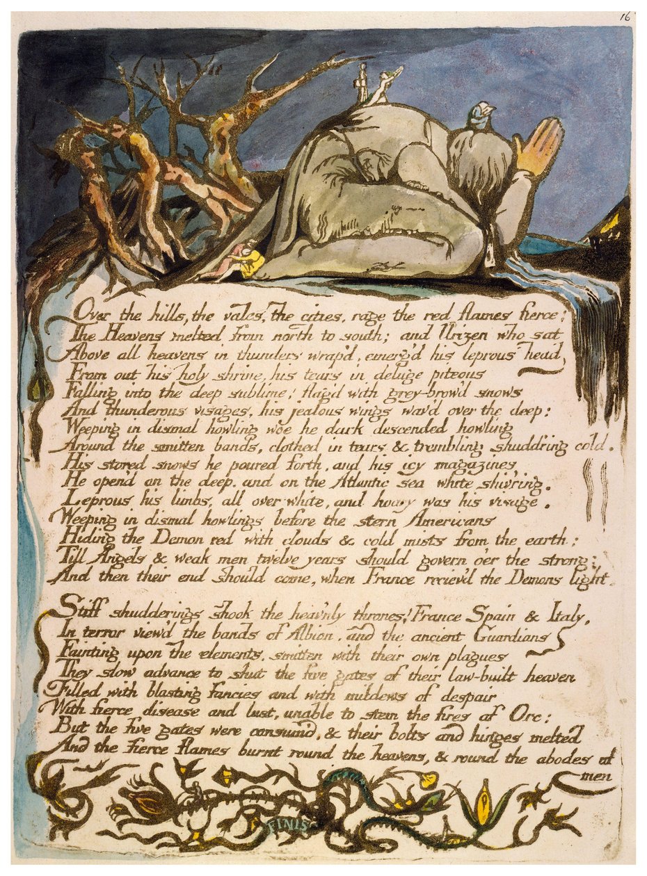 Amerika a prófécia másoljon le egy tányért 18 alkotó: William Blake
