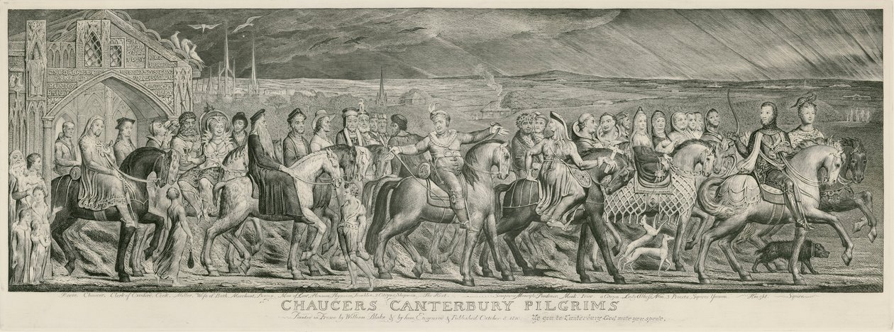 Blake Canterbury zarándokok metszete alkotó: William Blake