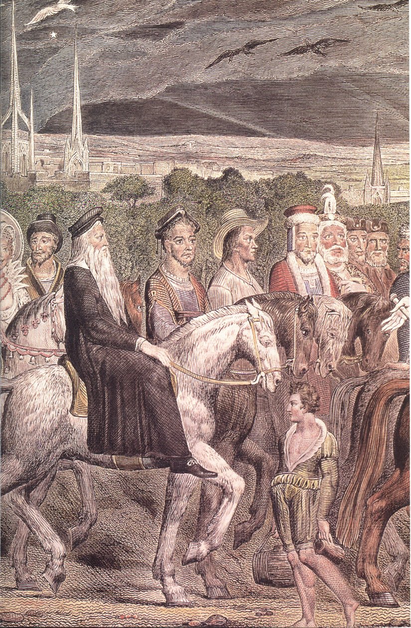 Blake-Cant-zarándokok-részlet-a Színes metszet alkotó: William Blake