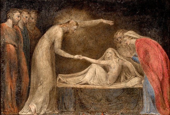 Krisztus Jairuss lányát neveli alkotó: William Blake