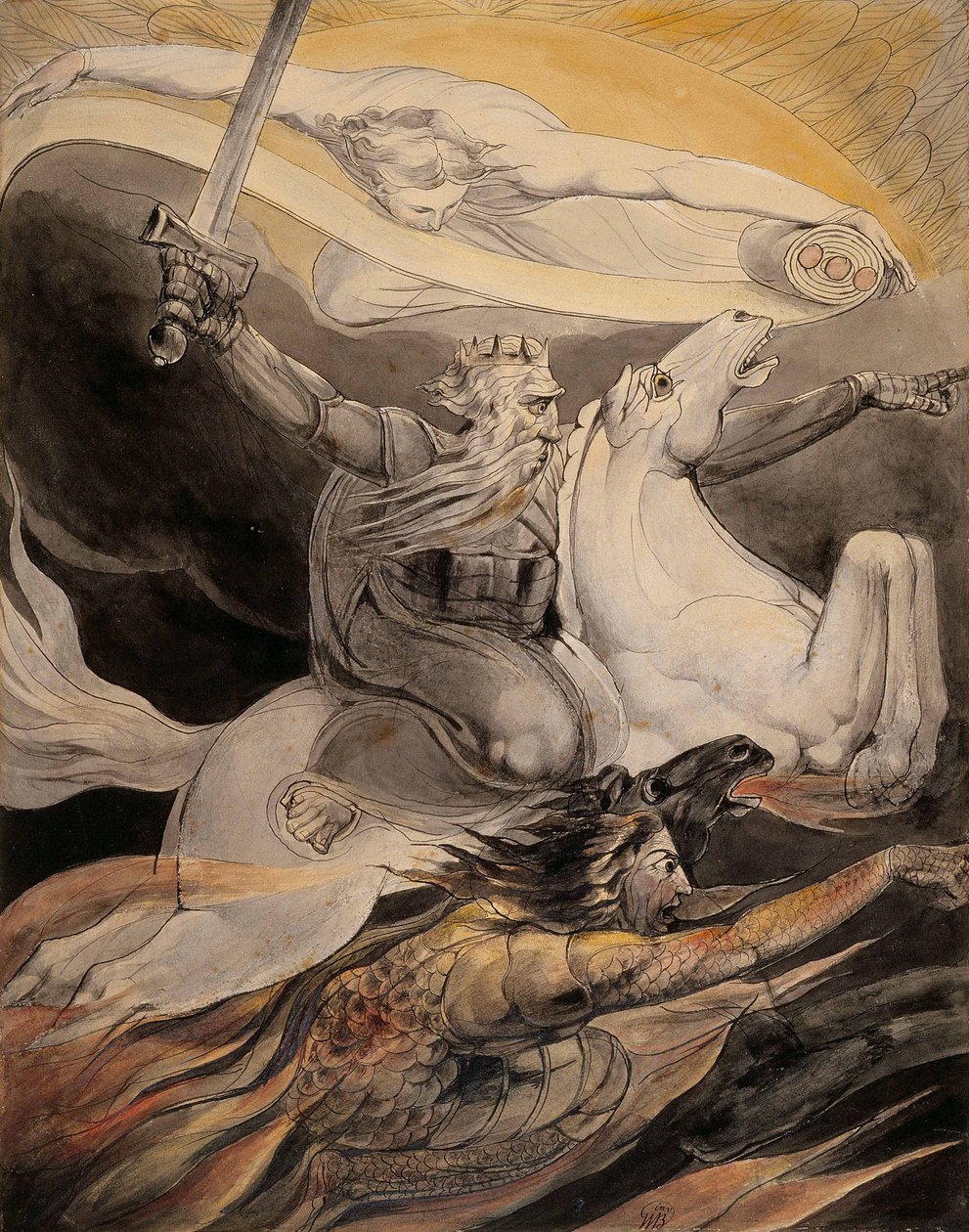 Halál sápadt lovon alkotó: William Blake