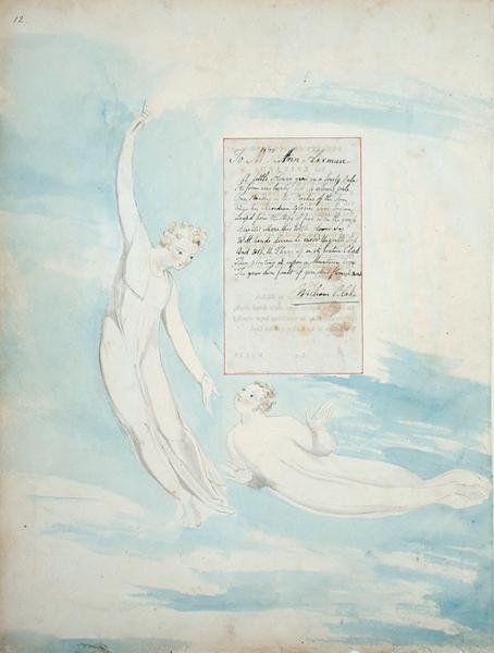 Vidéki templomkertben írt elégia, Thomas Gray verseiből, 1797-98 között (wc és fekete tinta a papíron) alkotó: William Blake