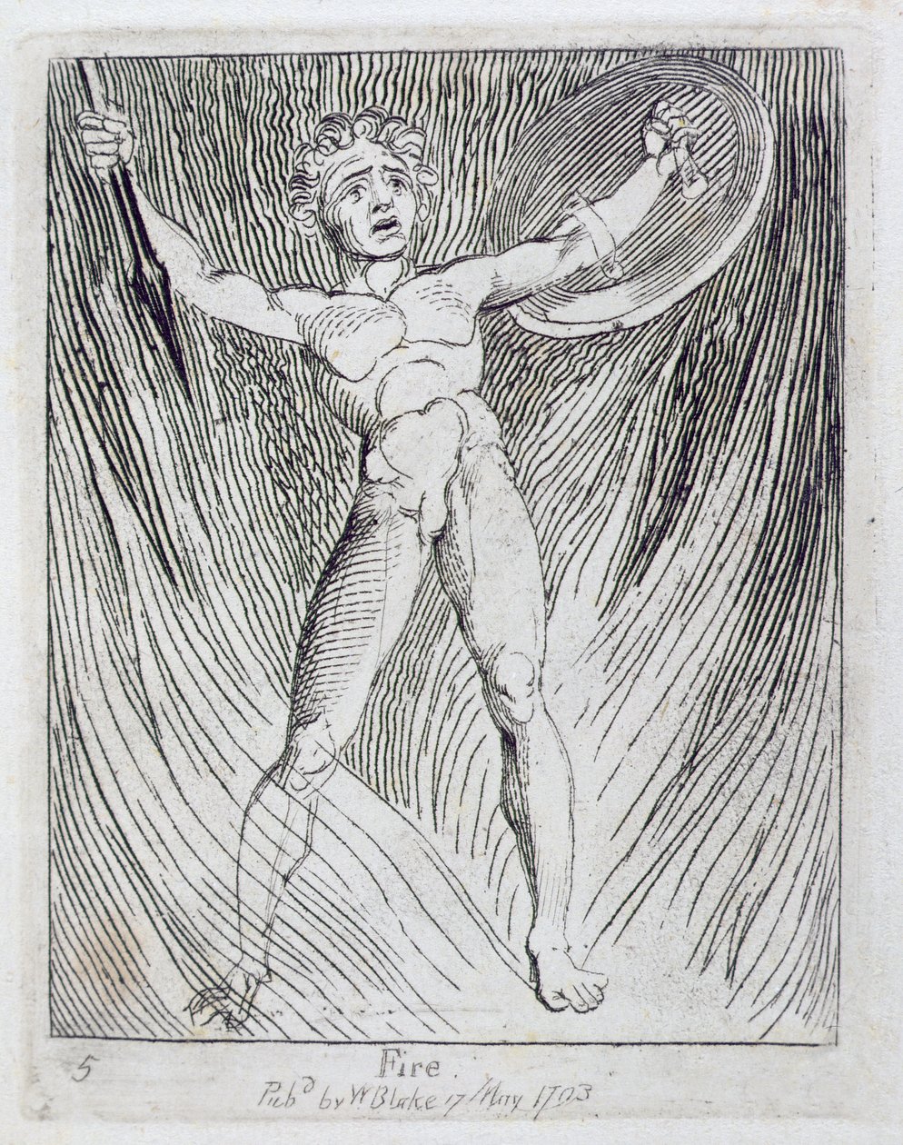 Tűz, 7-es tábla a „Gyermekeknek”. A Paradicsom Kapuja, 1793 (lásd: 77547) alkotó: William Blake