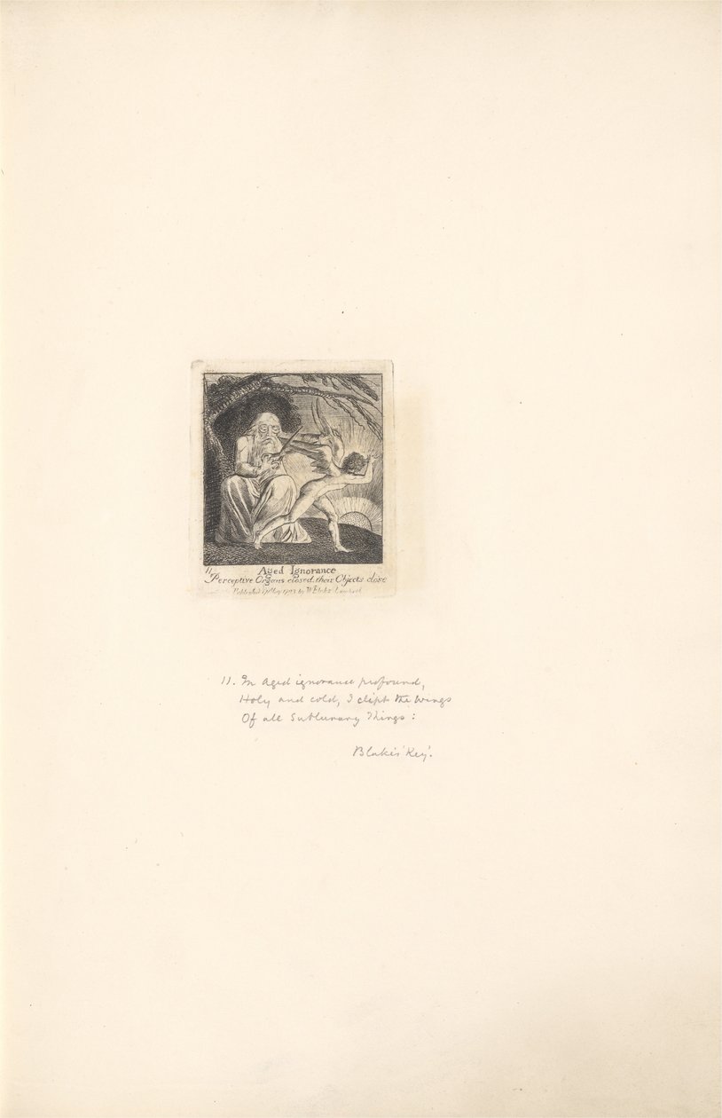 A nemek számára- A Paradicsom kapuja, 13. lemez, Idős tudatlanság alkotó: William Blake