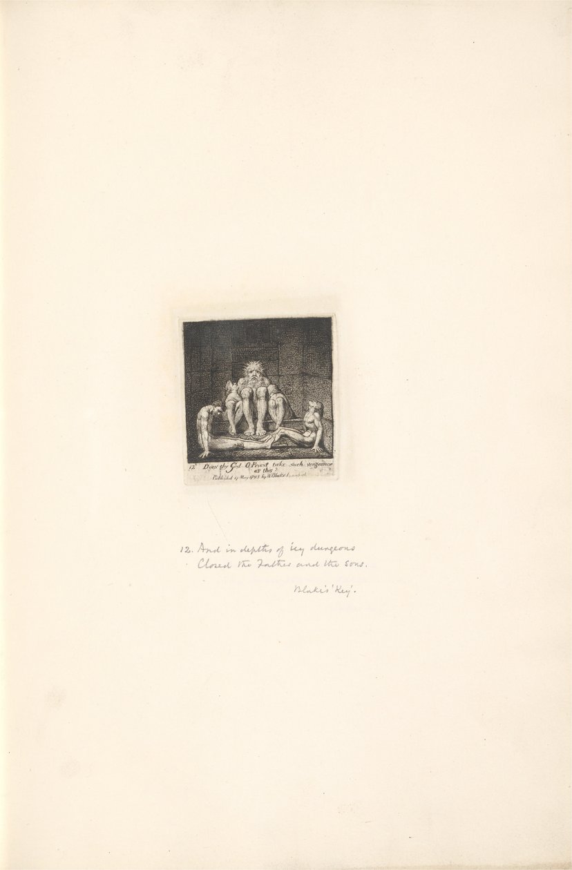 A nemekért- A Paradicsom kapuja, 14. tábla, Istened, pap, bosszút áll-e alkotó: William Blake