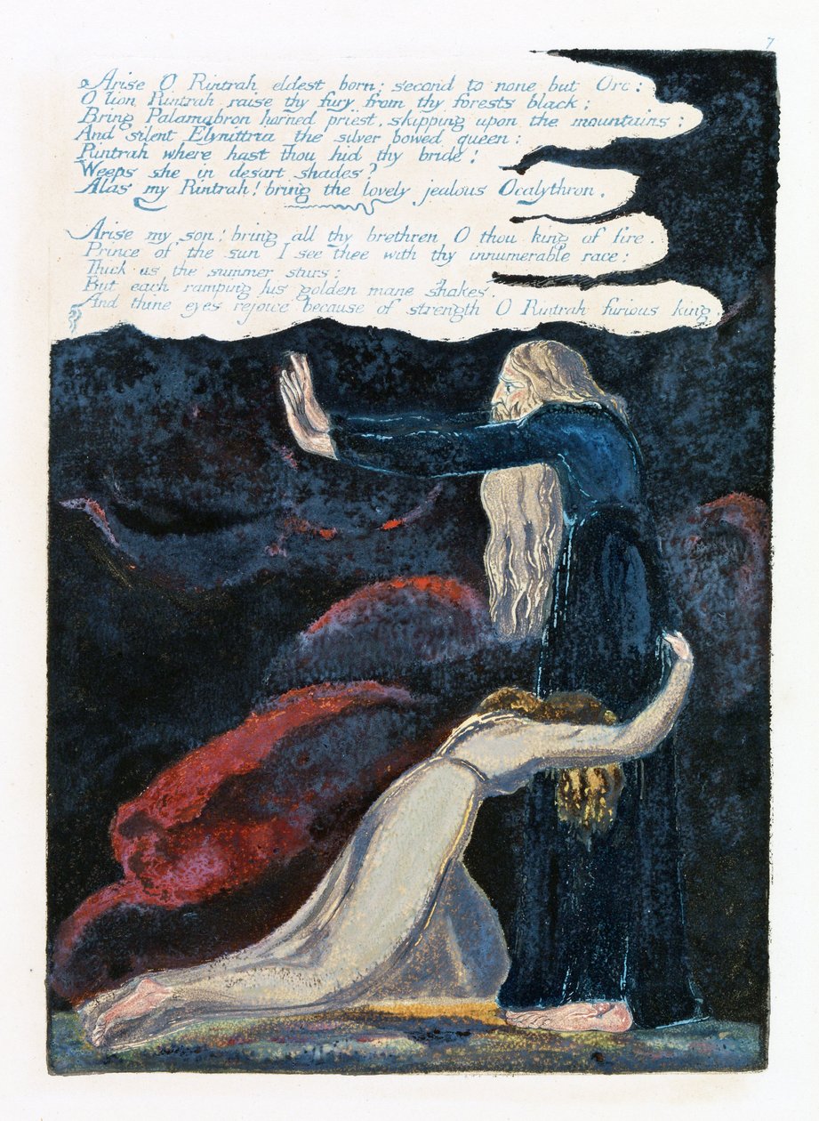 Illusztráció: „Európa: prófécia”, Lambeth, 1794 (tinta és wc papíron) alkotó: William Blake