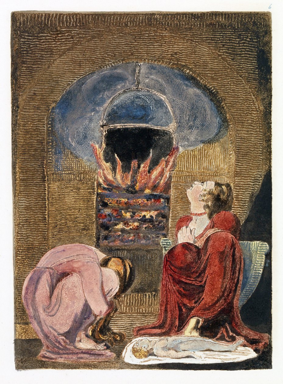 Illusztráció: „Európa: prófécia”, Lambeth, 1794 (tinta és wc papíron) alkotó: William Blake