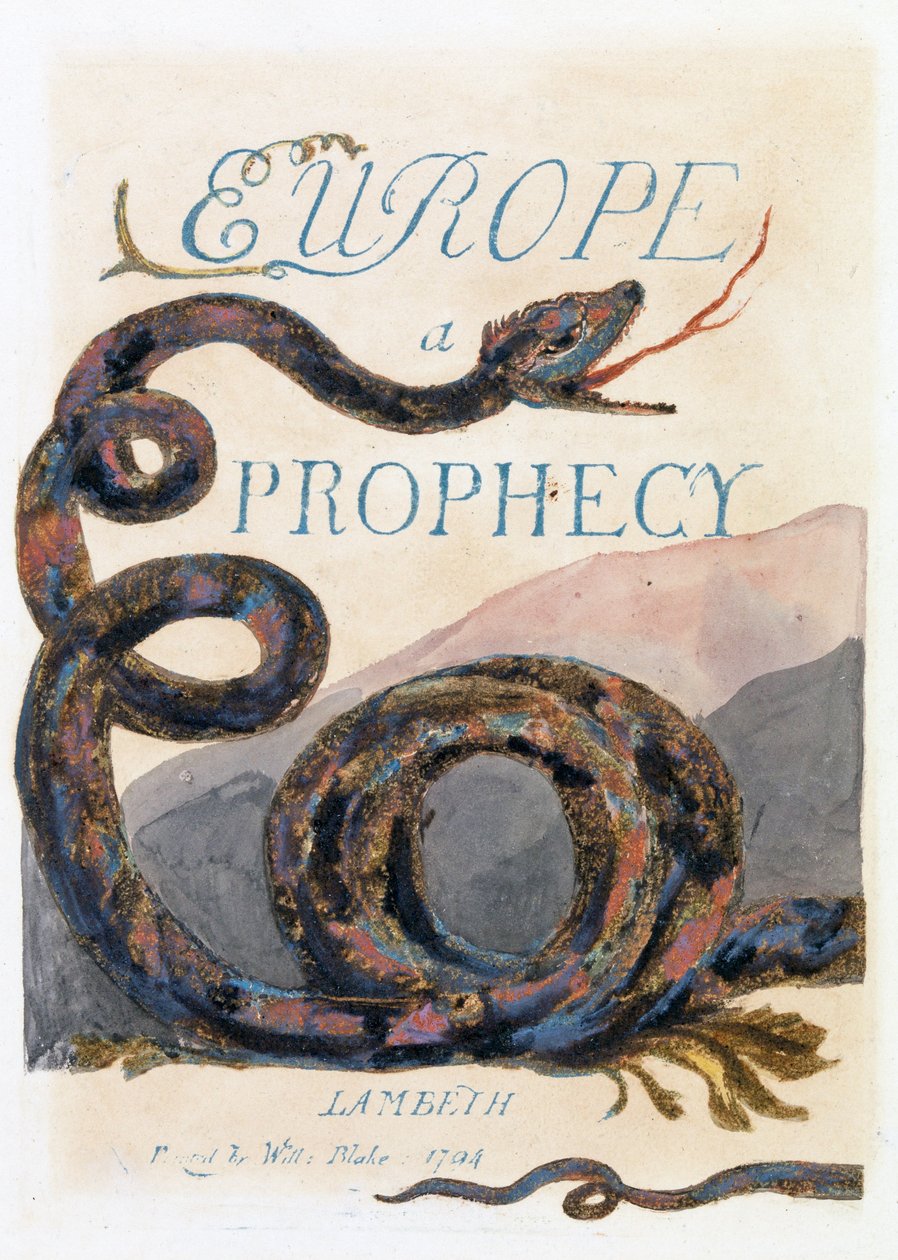 Illusztráció: „Európa: prófécia”, Lambeth, 1794 (tinta és wc papíron) alkotó: William Blake